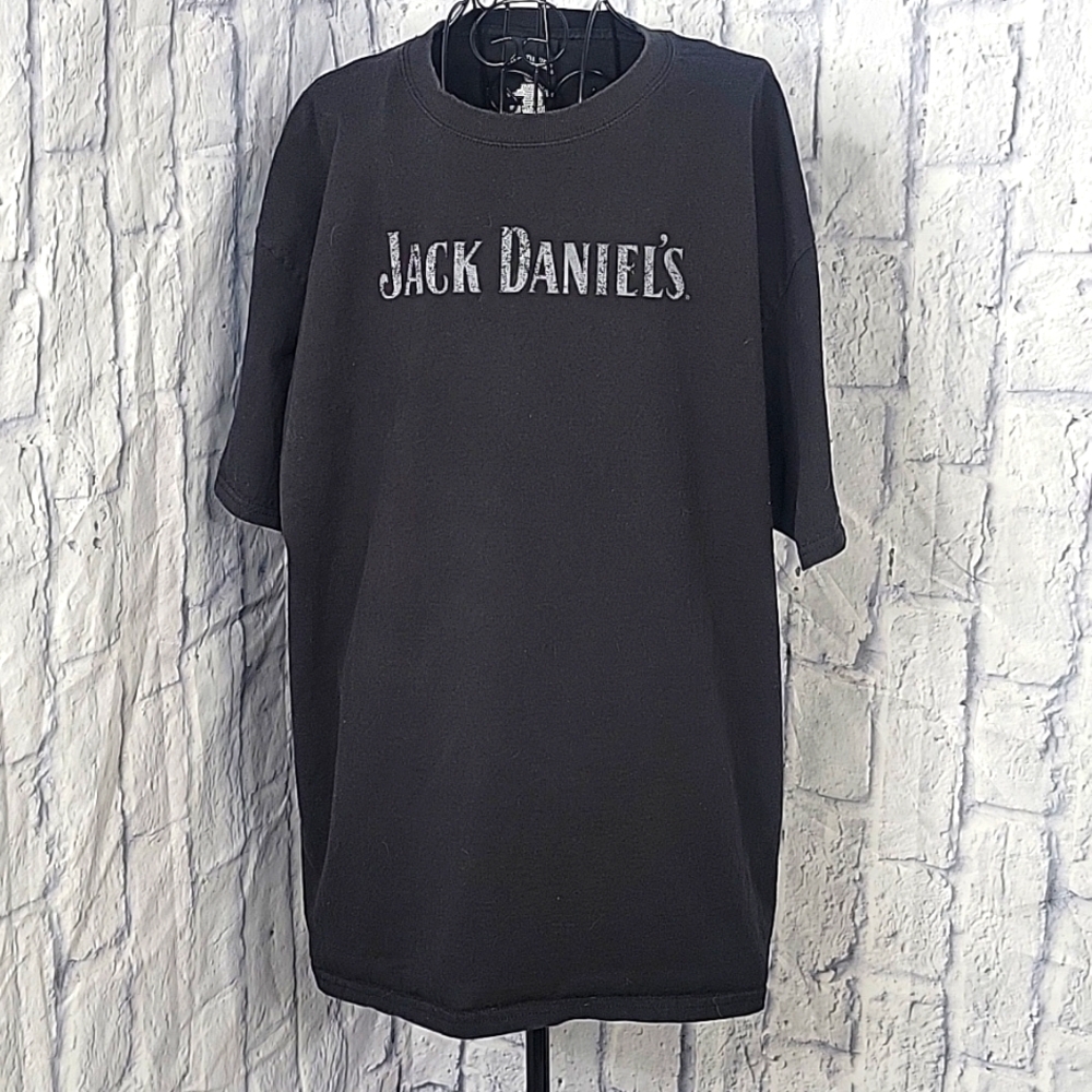 JACK DANIELS Black Graphic Men's Shirt XL/TG/XG